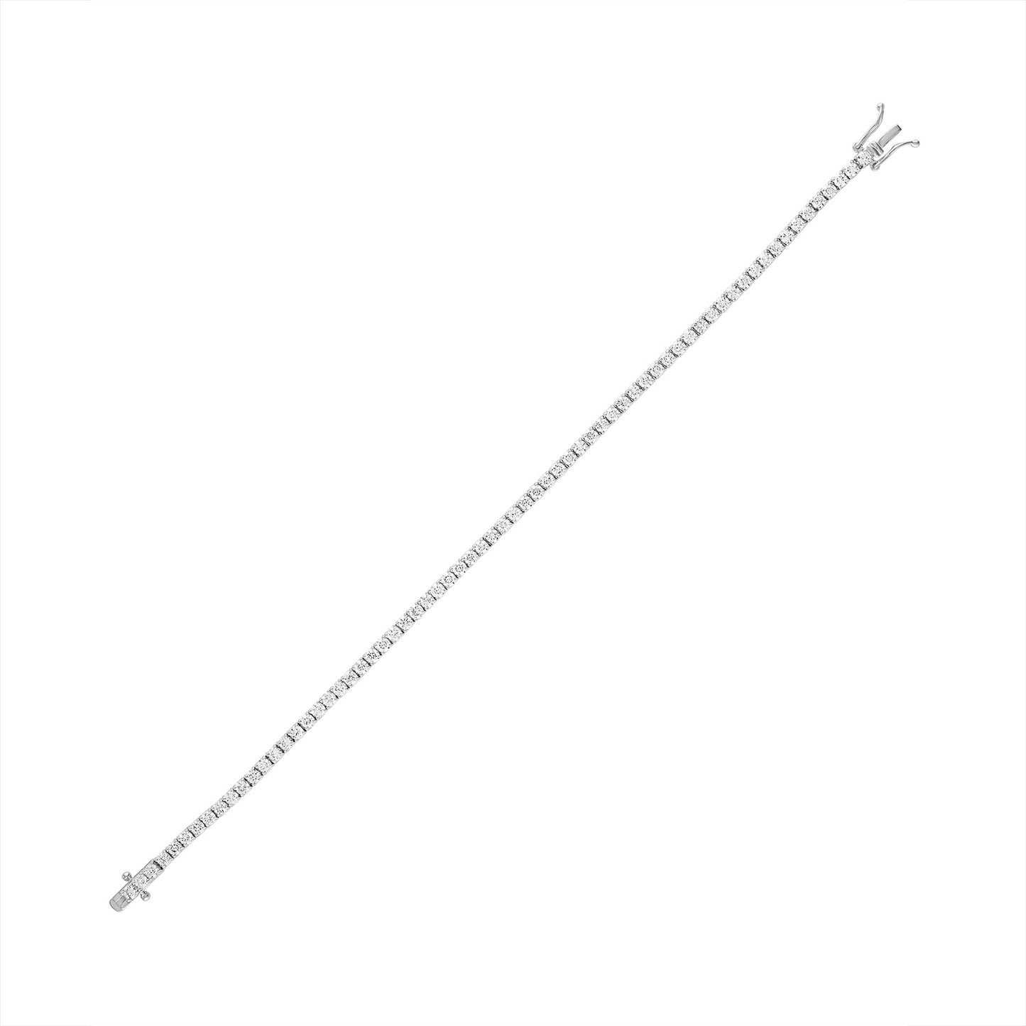 14K White Gold 3 Carat Diamond Tennis Bracelet