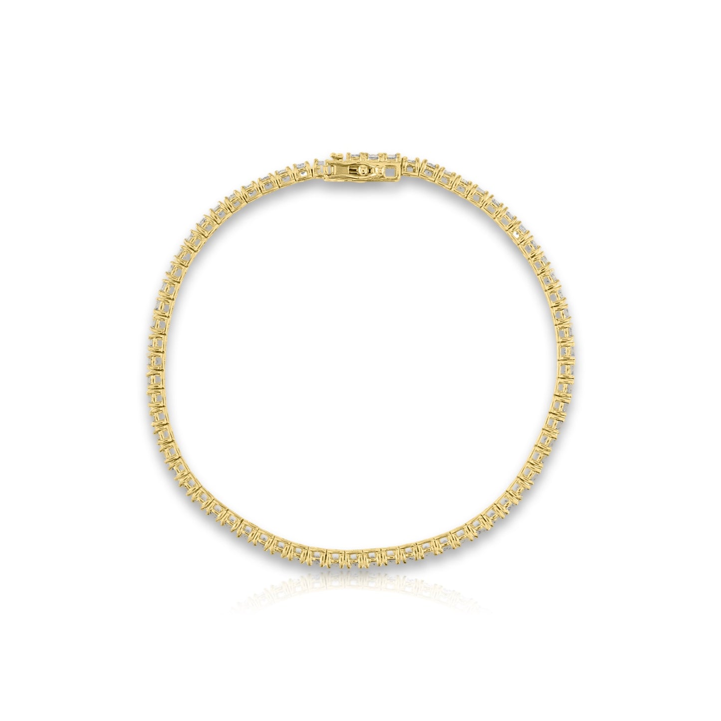 14K Yellow Gold 4 Carat Diamond Tennis Bracelet
