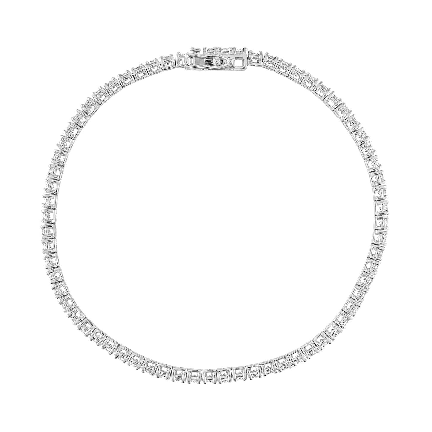14K White Gold 6 Carat Diamond Tennis Bracelet