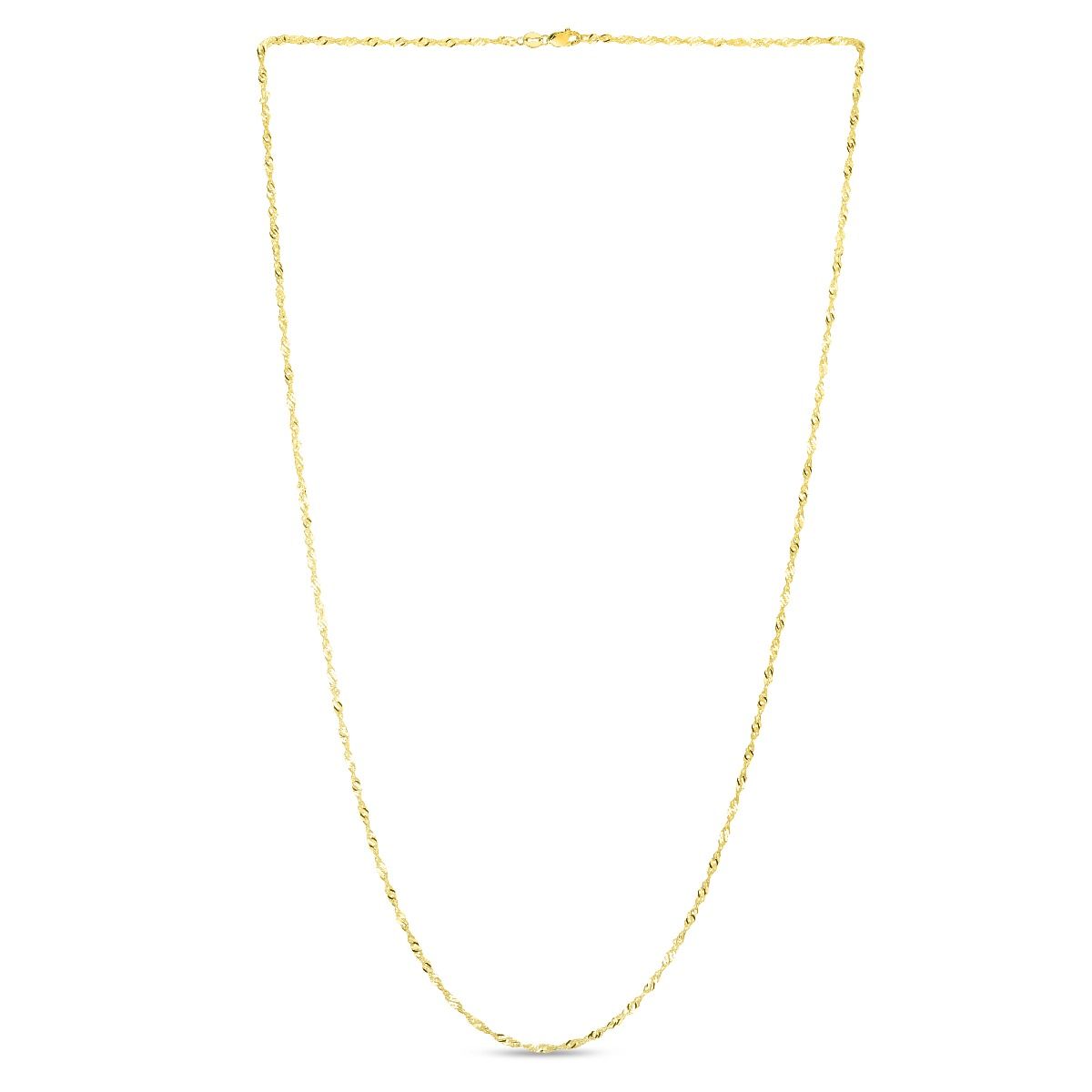 10K Yellow Gold Singapore Chain Necklace - 1.5mm