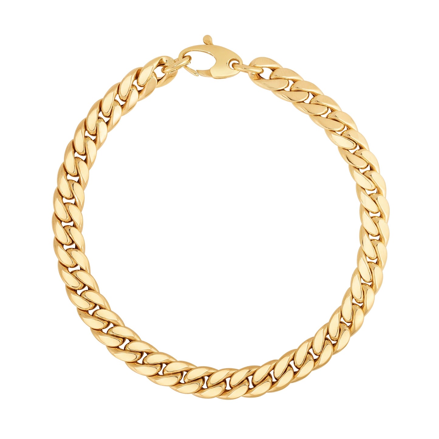 14K Yellow Gold Classic Cuban Link Bracelet
