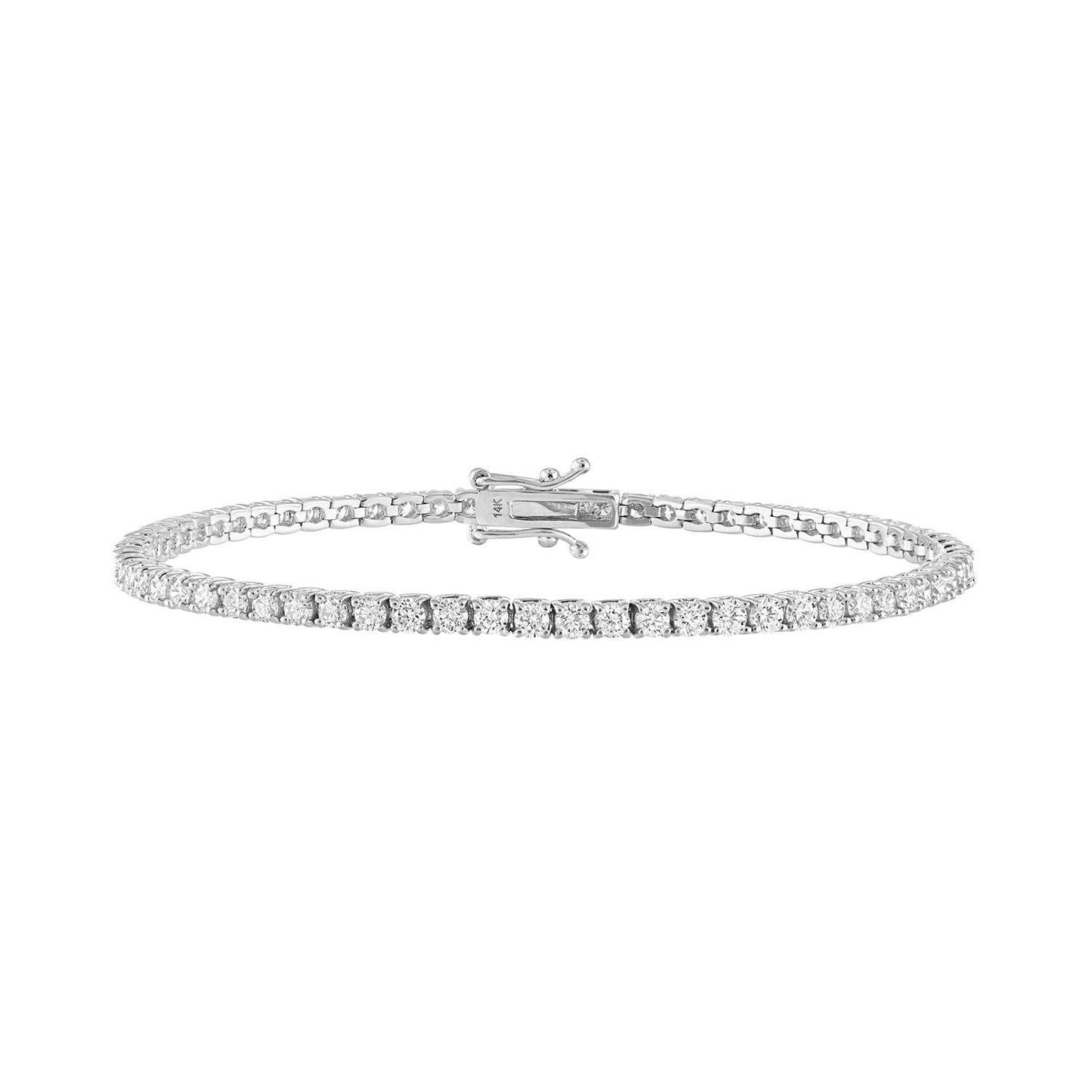 14K White Gold Diamond Tennis Bracelet