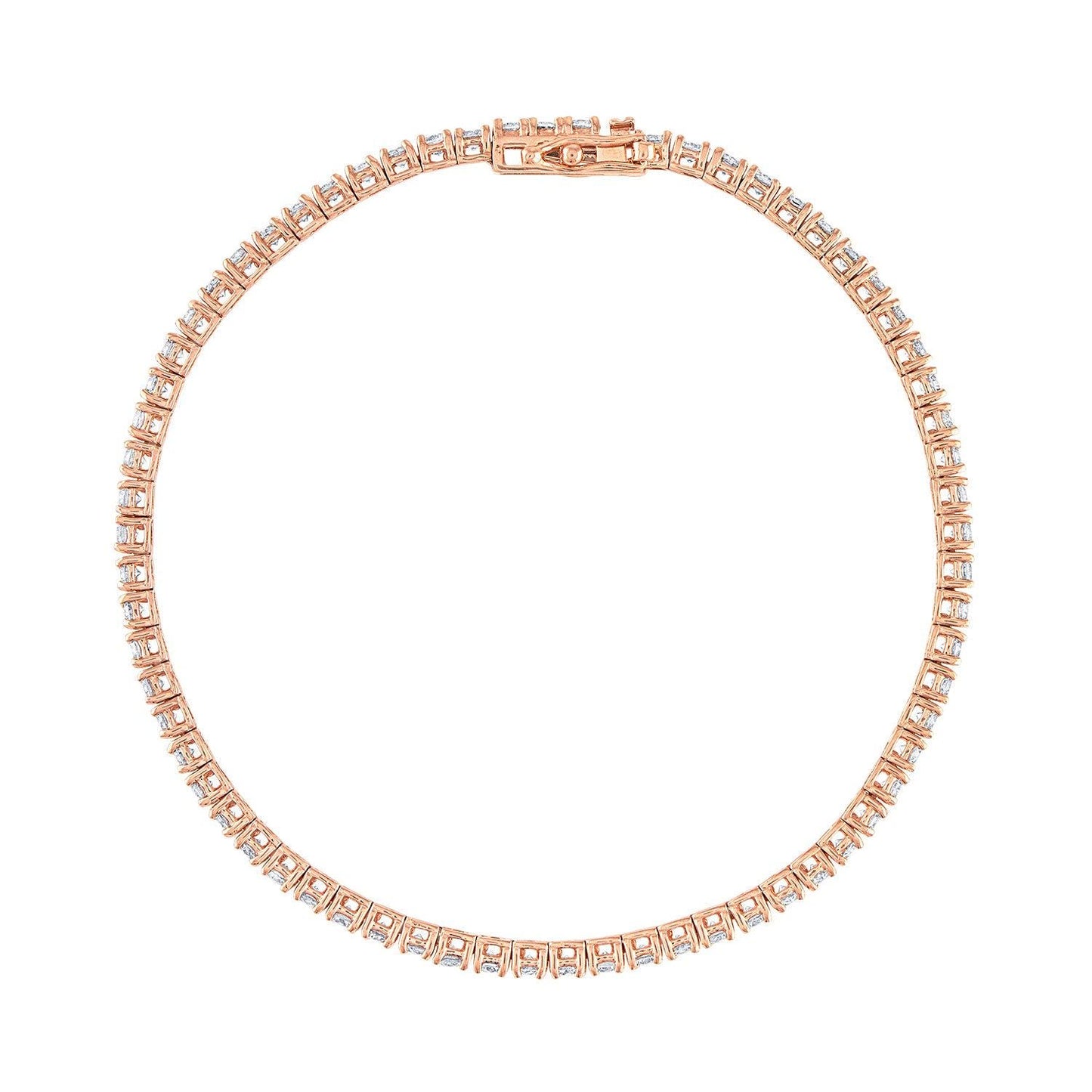 14K Rose Gold Diamond Tennis Bracelet