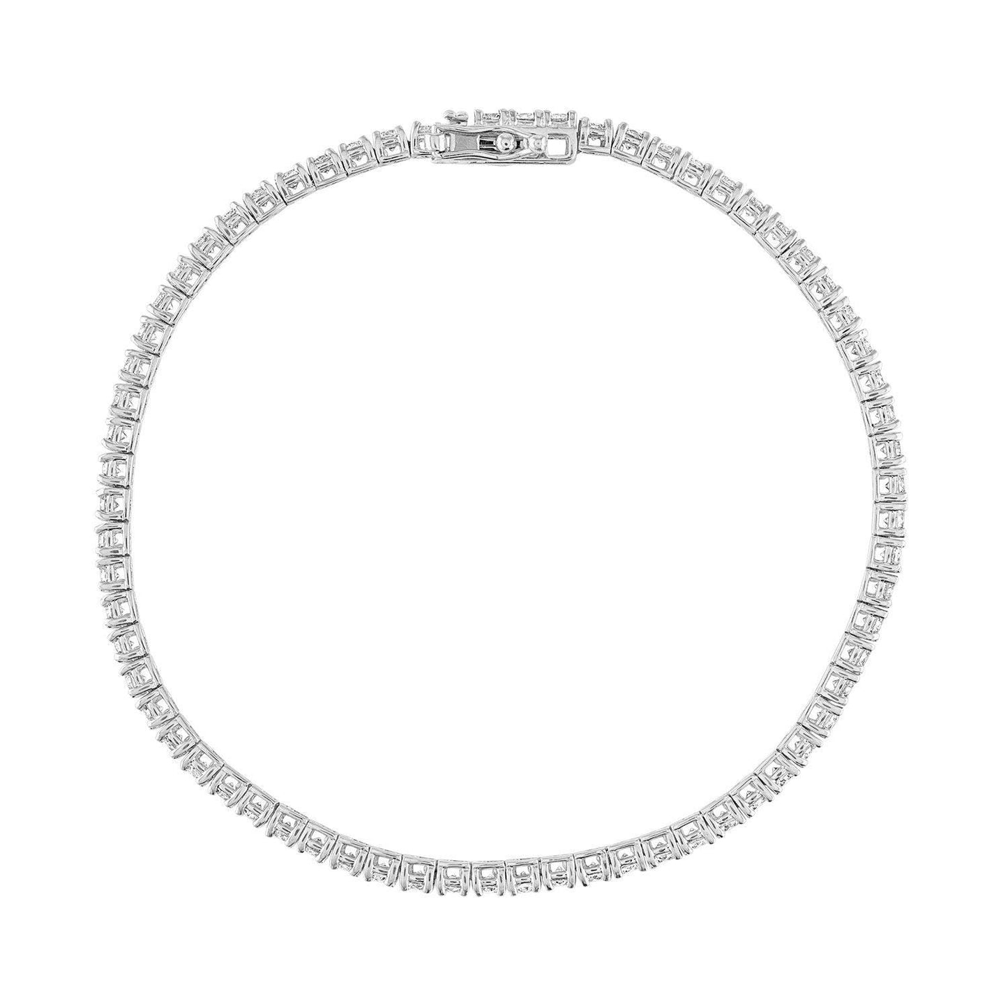 14K White Gold Diamond Tennis Bracelet