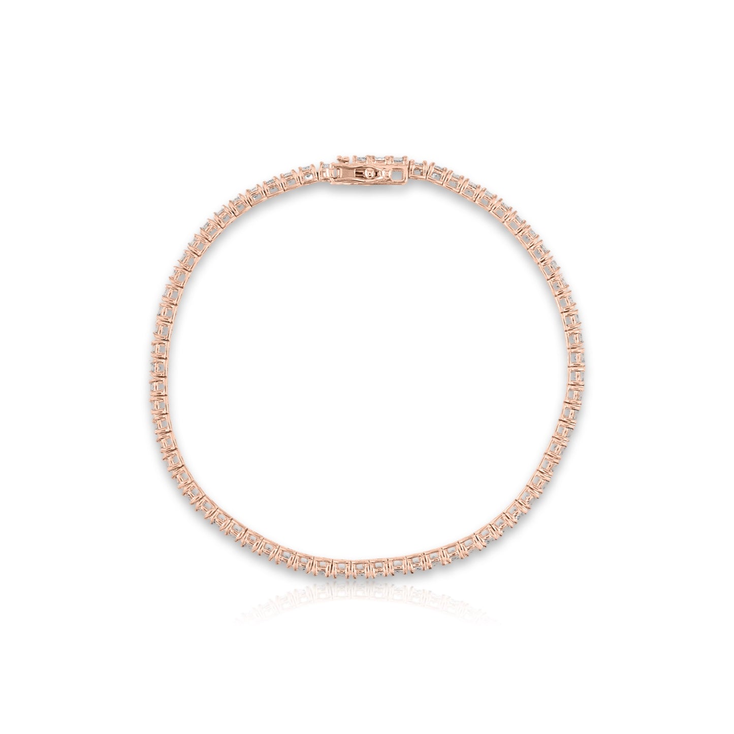 14K Rose Gold 6 Carat Diamond Tennis Bracelet