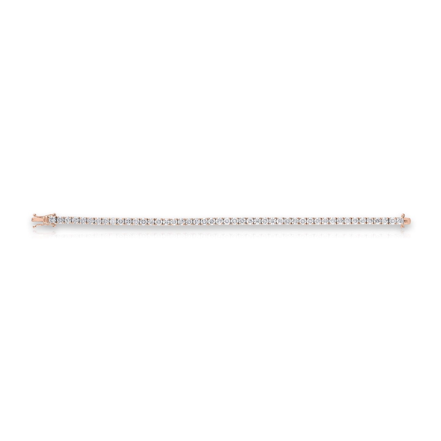 14K Rose Gold 6 Carat Diamond Tennis Bracelet