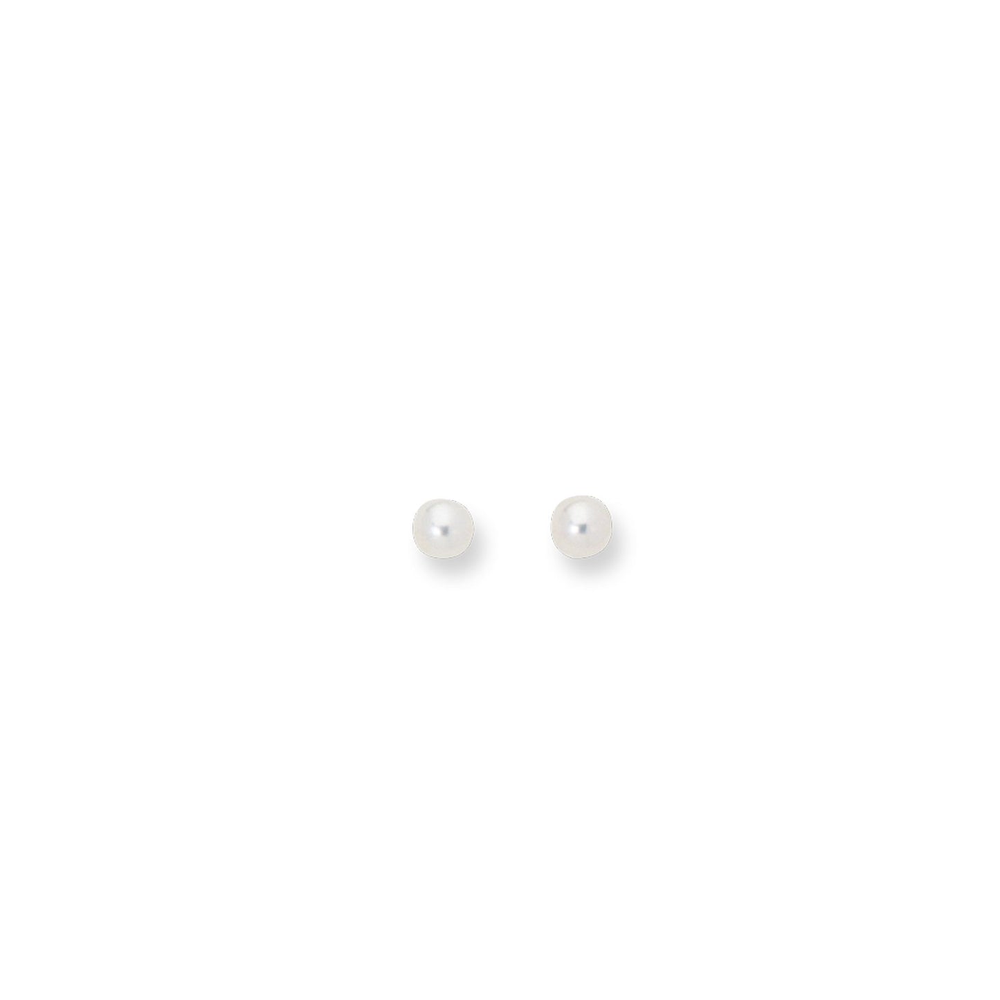 14K Yellow Gold Pearl Stud Earrings