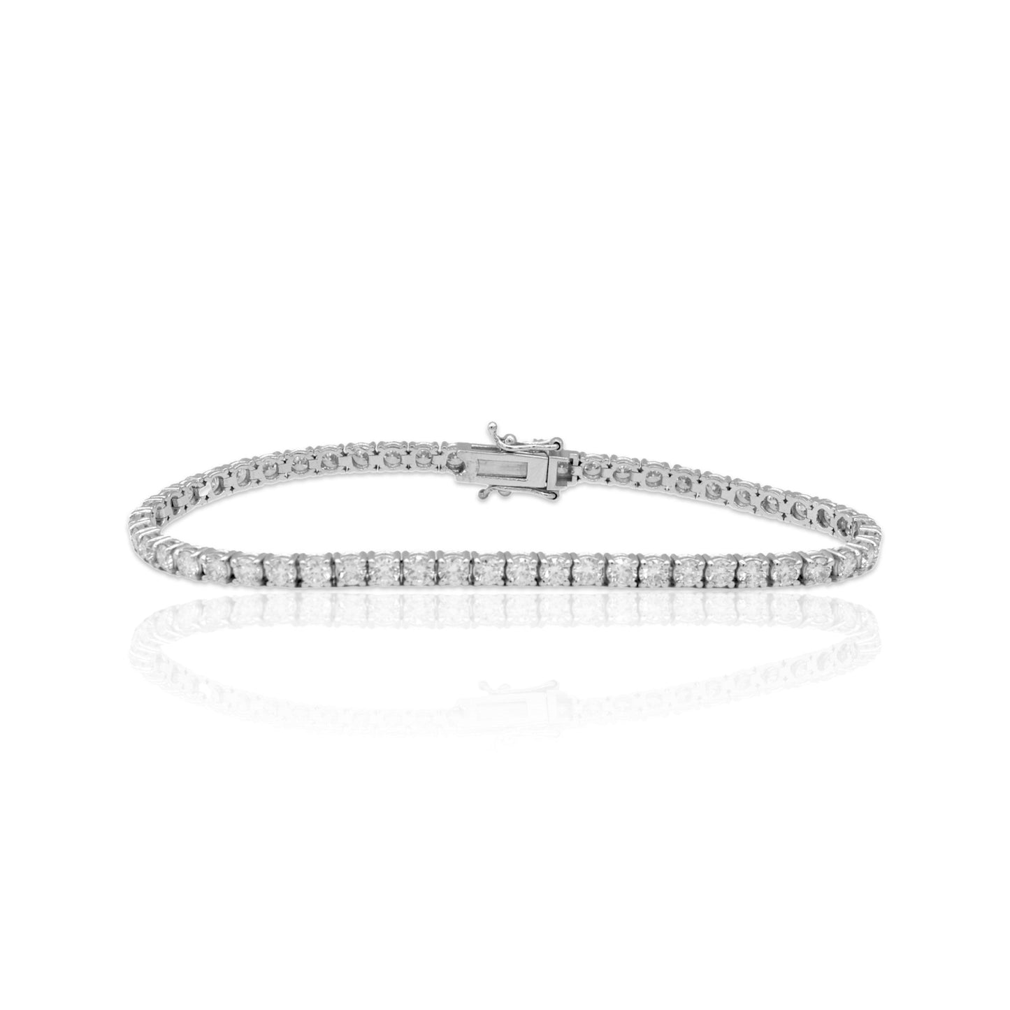 14K White Gold Diamond Tennis Bracelet