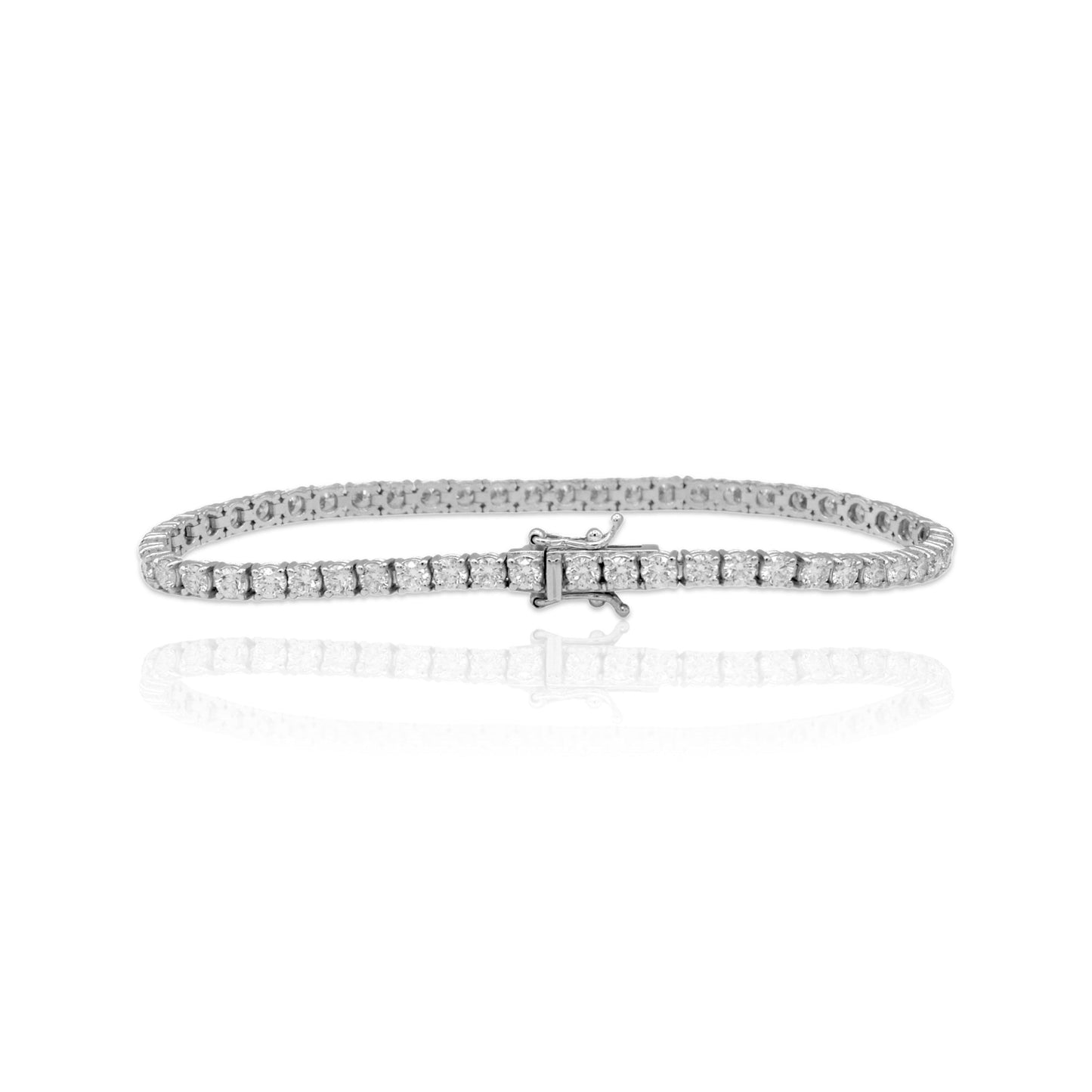 14K White Gold Diamond Tennis Bracelet